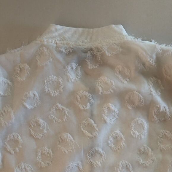 Shein Zip Up Lightweight Jacket White Juniors Size Large - Picture 11 of 11